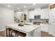 Modern kitchen featuring a center island, stainless steel appliances and bar stool seating at 505 Duval Dr, Alpharetta, GA 30009