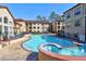 Sparkling community pool with a hot tub at 3777 Peachtree Ne Rd # 733, Atlanta, GA 30319