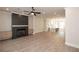 Spacious open floorplan living room with fireplace at 275 Briscoe Way # 3, Alpharetta, GA 30009