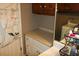 Bathroom with linoleum floor, cabinets, and drawers at 7240 Colony Ln, Douglasville, GA 30135