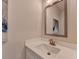 Modern half-bathroom features elegant finishes at 5473 Blossomwood Sw Trl, Mableton, GA 30126