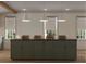Stylish kitchen island with cabinets and pendant lighting at 60 Douglas Se St, Atlanta, GA 30317