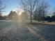 Large backyard with bare trees and a sunny sky at 1507 Smithfield Dr, Mcdonough, GA 30252