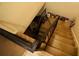 Carpeted staircase with metal railing, leading to the next level at 2726 Evans Mill Dr, Lithonia, GA 30058