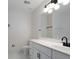 Well-lit bathroom with a modern vanity, mirror, and fixtures at 742 Olde Towne Ln, Marietta, GA 30068