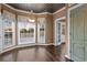 Cozy breakfast nook with hardwood floors, bay windows, and decorative ceiling at 2778 Macland Rd, Dallas, GA 30157