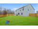Expansive backyard featuring a well-maintained lawn and a charming wooden fence for privacy at 2713 Serena Way, South Fulton, GA 30331