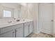 Bathroom with double vanity and gray cabinets at 2713 Serena Way, South Fulton, GA 30331