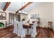 Dining room featuring a wood table and beamed ceilings at 4230 N Elizabeth Se Ln, Atlanta, GA 30339