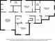 Layout of the second floor featuring three bedrooms, and walk-in closets at 8542 Lakemeadow Dr, Union City, GA 30291