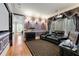 Home theater room with movie screen and comfortable seating at 3201 Hobsons Ridge Nw Trl, Acworth, GA 30101