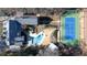 Aerial view of a well-maintained estate with tennis court, pool, gardens and home at 4000 Conway Valley Nw Rd, Atlanta, GA 30327