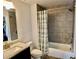 Bathroom featuring a tub-shower combination with granite countertops at 4188 Gunnerson Ln, Kennesaw, GA 30152