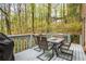 Outdoor deck features an outdoor dining area perfect for entertaining and enjoying the wooded scenery at 1255 Wildcliff Ne Pkwy, Atlanta, GA 30329
