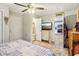 Bedroom with view to the bathroom and the kitchen at 1610 Elm Ne St, Conyers, GA 30012