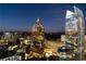 Beautiful nighttime view of skyscrapers with gleaming lights in a dynamic city at 75 14Th Ne St # 3820, Atlanta, GA 30309