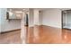 Open concept living room into dining area with stainless appliances at 2930 Torreya Se Way, Marietta, GA 30067