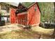 Exterior view of the home's garage and backyard at 2313 Bouldercliff Way, Atlanta, GA 30316