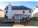 Back of the house has deck space and well manicured backyard at 4270 Holliday Rd, Atlanta, GA 30349