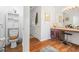 Bathroom featuring a vanity, wood cabinets, and tile flooring at 4270 Holliday Rd, Atlanta, GA 30349