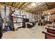 Unfinished basement showcasing concrete floors, exposed ceiling insulation, and organized storage at 1406 Winston Pl, Decatur, GA 30033
