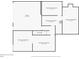 Basement floor plan displaying dimensions for the garage and unfinished basement areas at 1406 Winston Pl, Decatur, GA 30033