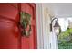 Close-up of the eye-catching front door with an ornate lion's head door knocker at 970 Winding Creek Trl, Atlanta, GA 30328