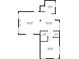 Detailed floor plan with dimensions, displaying layout of living room, kitchen, dining area, bedroom, and bathroom at 1198 Piedmont Ne Ave # 103, Atlanta, GA 30309