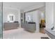 Bathroom with floating vanities, sleek fixtures, and an open layout at 3117 W Roxboro Ne Rd, Atlanta, GA 30324