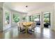 Dining room with a yellow dining table, bay windows, and hardwood floors at 3117 W Roxboro Ne Rd, Atlanta, GA 30324