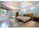 Large main bedroom featuring tray ceilings, natural light, and a neutral color palette at 3117 W Roxboro Ne Rd, Atlanta, GA 30324