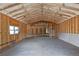 Unfinished garage area with insulation, wood framing and a single window at 628 Sandhill Hickory Level Rd, Carrollton, GA 30116