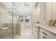 Bright bathroom features double vanity and tiled shower at 630 Oakdale Ne Rd, Atlanta, GA 30307