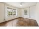 Bedroom with hardwood floors, modern ceiling fan and natural light at 630 Oakdale Ne Rd, Atlanta, GA 30307