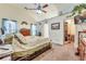 Spacious main bedroom features vaulted ceiling, carpet and an attached walk-in closet at 2895 Dogwood Creek Pkwy, Duluth, GA 30096