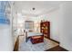 Bright bedroom with a large bed, stylish decor, hardwood floors, and built-in closet at 1820 Peachtree Nw St # 1215, Atlanta, GA 30309