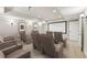 Finished basement with home theater including reclining seating and projection screen at 11180 West Rd, Roswell, GA 30075