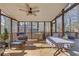This screened-in porch is perfect for relaxing and enjoying the outdoors at 2731 Tritt Springs Ne Dr, Marietta, GA 30062