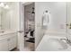 Bathroom featuring a vanity with neutral decor and view of bedroom at 201 16Th Nw St # 4, Atlanta, GA 30363