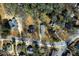 Overhead aerial view of neighborhood showcasing house roofs and street layout at 2163 Ben Hill Rd, Atlanta, GA 30344