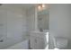 Clean and well-lit bathroom with a standard tub and shower combination and a white vanity at 3316 Cranston Ln, Kennesaw, GA 30144