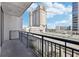 This balcony offers a view of high rise buildings at 3040 Peachtree Nw Rd # 613, Atlanta, GA 30305