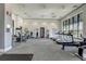 Wide angle view of the community gym, offering a variety of cardio and weightlifting equipment at 3040 Peachtree Nw Rd # 613, Atlanta, GA 30305