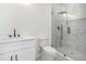 Modern bathroom with a large glass shower and a white vanity at 4332 Kay Morgan Rd, Buford, GA 30519