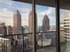 High-rise city view showing surrounding skyscrapers from a balcony at 1080 Peachtree Ne St # 2915, Atlanta, GA 30309