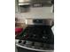 Stainless steel stove top with seamless backsplash and overhead vent for a modern kitchen aesthetic at 3251 Abbeywood Dr, Decatur, GA 30034