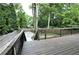Expansive wooden deck overlooking a private, tree-lined backyard at 657 S Grand Nw Ave, Atlanta, GA 30318