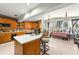 Bright kitchen featuring a center island, stainless steel appliances, and a separate dining area at 2671 Lee Ann Dr, Marietta, GA 30066