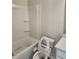 Bathroom featuring a clean white tub/shower combo and a toilet with bidet attachment at 3765 Davis Cir, Duluth, GA 30096