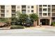 Well-maintained building entrance with manicured landscaping and clear signage for visitors at 1101 Juniper Ne St # 721, Atlanta, GA 30309